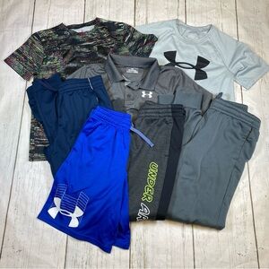 Under Armour 7 Piece Bundle Pants, Shorts, Polo, T shirt